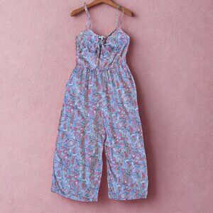 AUW Women Pink Multicolor Jumpsuit Sz L